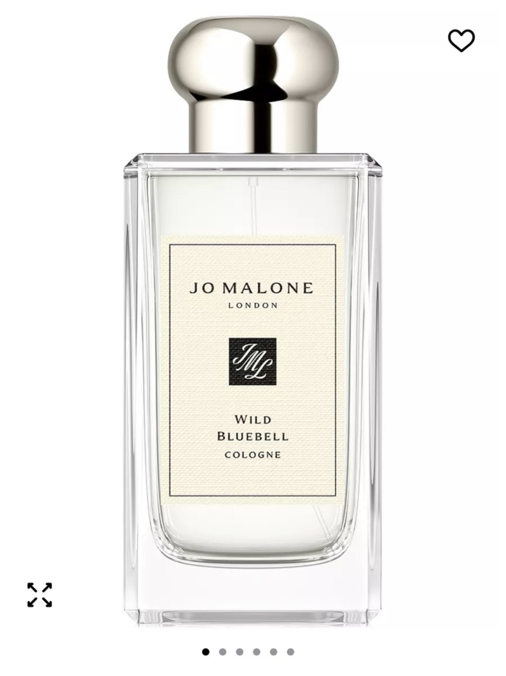 Jo Malone Wild Bluebell Cologne - Pale Yellow Liquid, Silver Cap